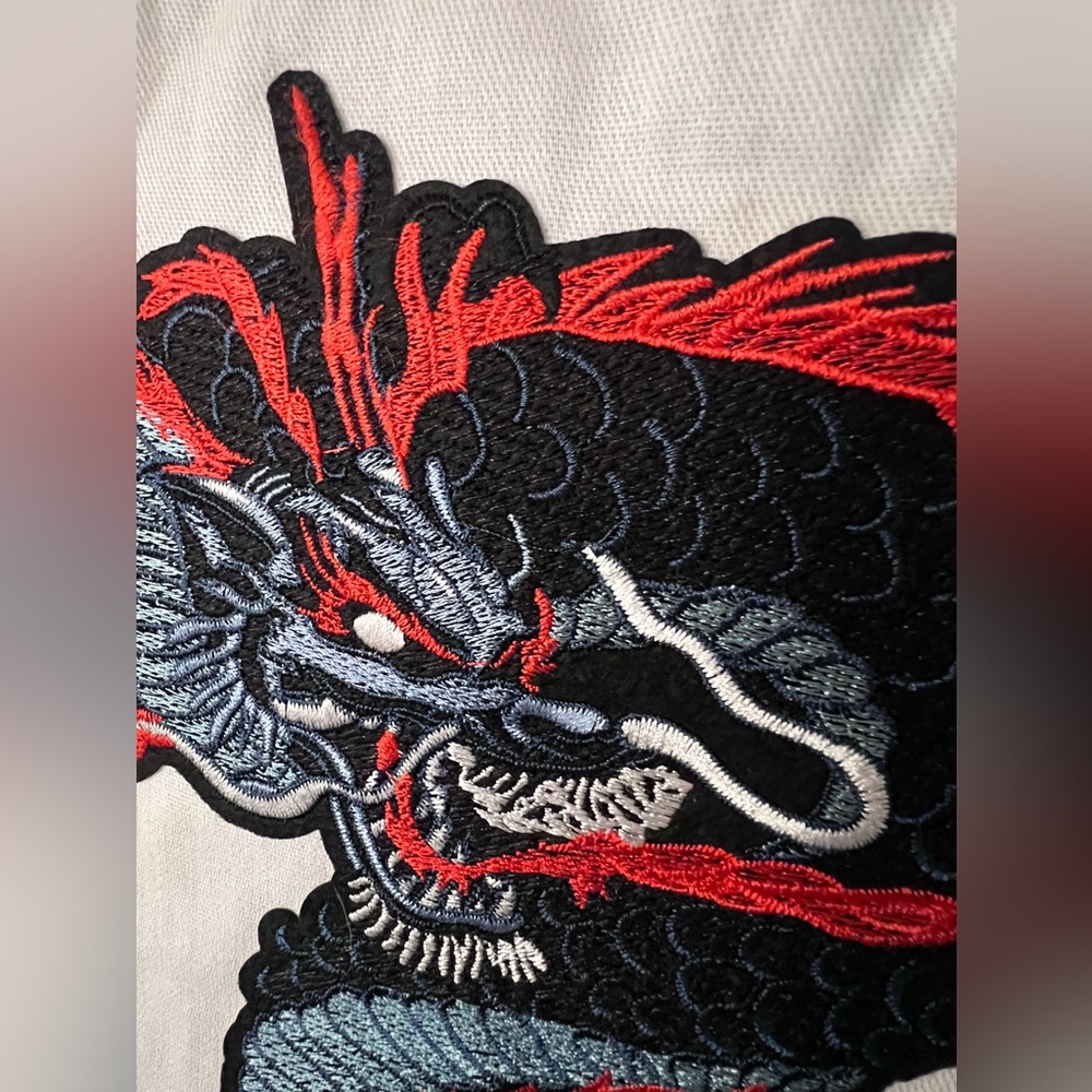 Custom dragon embroidered karate Costume Halloween dress up